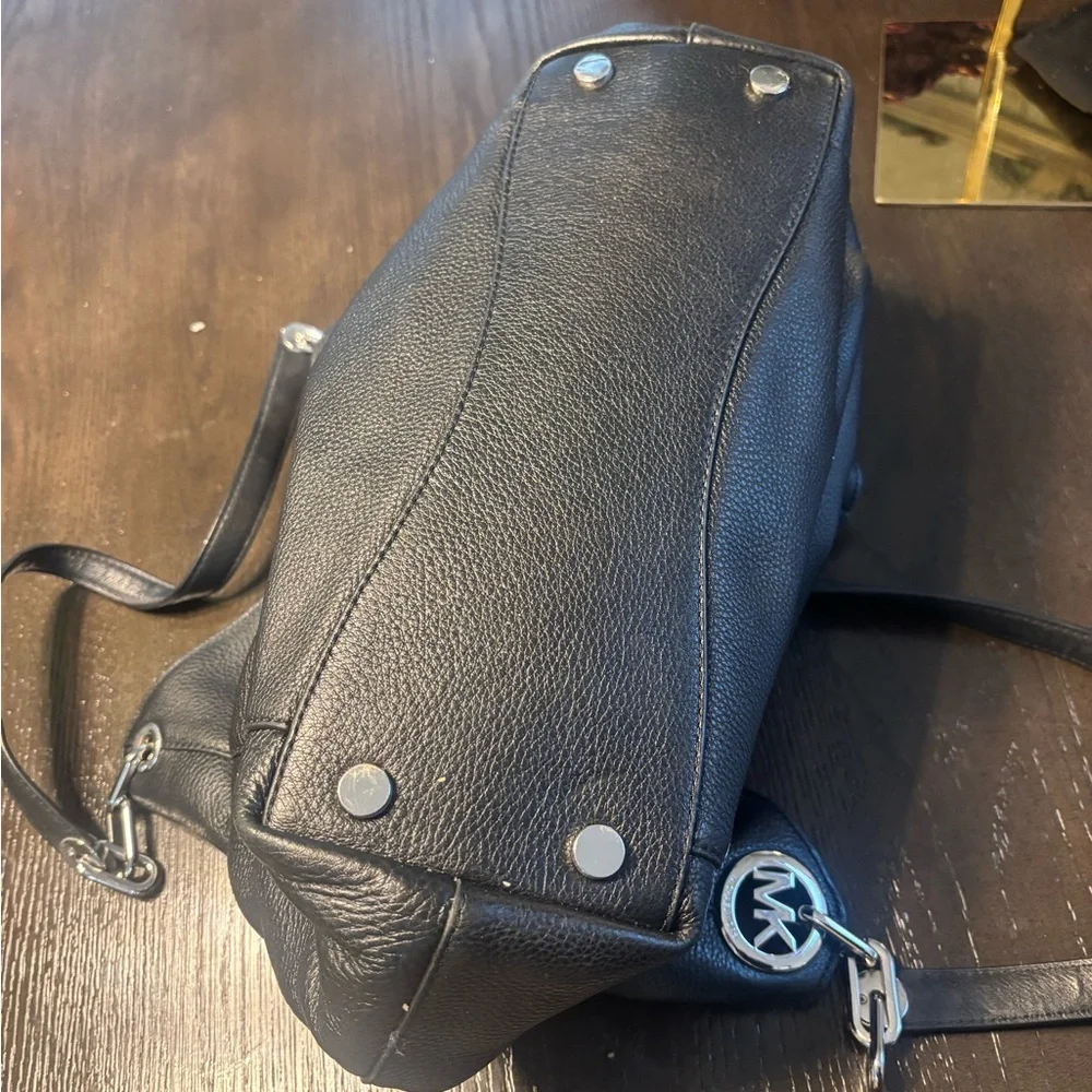 Michael Kors Black Leather Tote Bag